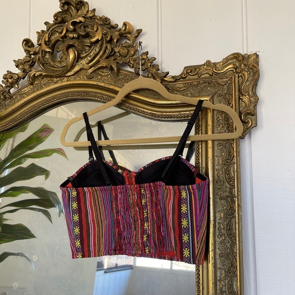 Colorful Woven Bustier Top - Picture 2 of 3